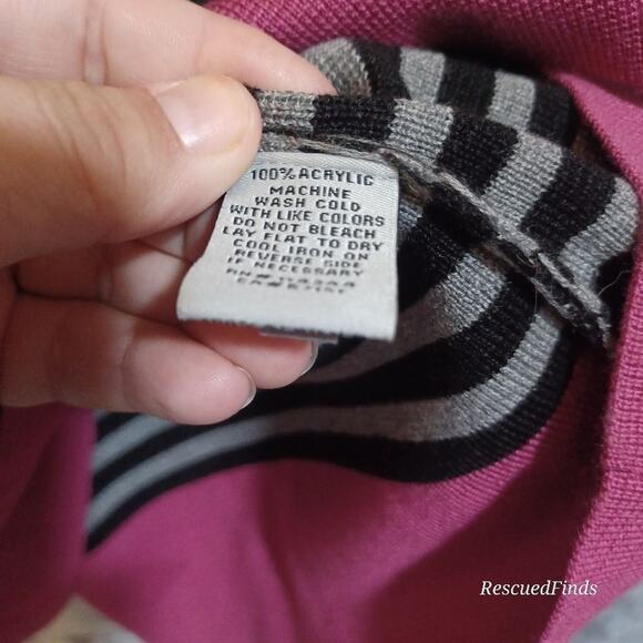 Eliza J Missy Sweater Dress Striped Black Grey Pink - XL - Picture 3 of 8